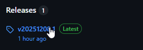 Open the latest release from a GitHub repository
